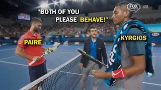 The Tennis Match That Turned into a CIRCUS Kyrgios vs Paire [upl. by Uhp462]