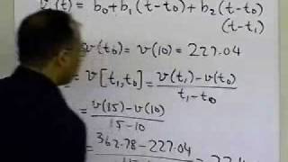 Newtons Divided Difference Polynomial Interpolation Quadratic Interpolation Example Part 1 of 2 [upl. by Ytsanyd910]