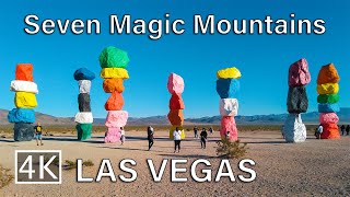 4K Seven Magic Mountains  Las Vegas  Walking Tour [upl. by Aidne]