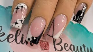 COMO DECORAR UÑAS CON ESMALTE SEMIPERMANENTE Y PAINTING GEL 😍💅🔥 [upl. by Yro]