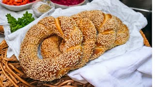 Authentic Turkish Simit Recipe How to Make Perfect Sesame Bagels at Home [upl. by Virg]