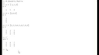Octave Tutorial  Constructing Matrices [upl. by Ettennaej]