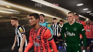 Everton vs Newcastle United  eFootball PES Gameplay [upl. by Holzman]