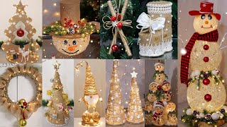 20 Best DIY Christmas Decoration ideas with Jute ropeburlap🎄🎄2023 [upl. by Yanaj277]