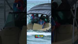 Dad stuffs the Pontoon at Haulover Inlet  Wavy Boats [upl. by Der]