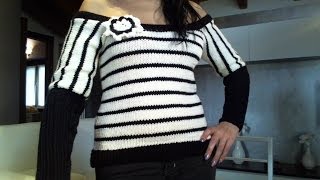 MAGLIA TUTORIAL COME FARE UN MAGLIONE DA DONNA PARTE 2 DI 6 [upl. by Eixam]