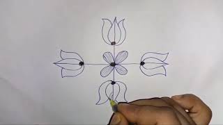 Easy and Simple Daily Rangoli Designs \\Friday Special Rangoli [upl. by Pilar]