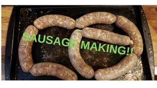 Making Sausage Homemade Sausage [upl. by Elleirad]