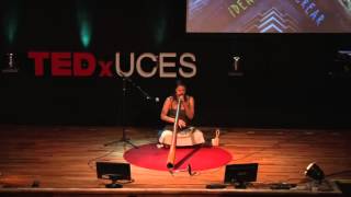 Performance Didgeridoo Agustina Mosca at TEDxUCES [upl. by Trula]