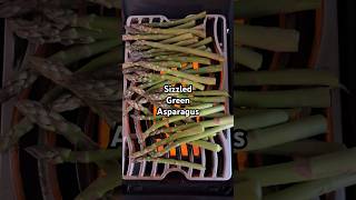 Green Asparagus sizzled at 1800°F982°C shorts vegetables [upl. by Quillan]