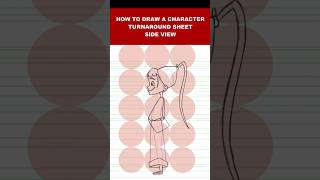 How to draw a character design turnaround sheet side view drawingtutorial characterdesign shorts [upl. by Aihtennek]