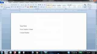 How to Set Up MLA Format in Word [upl. by Plafker311]