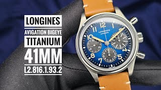 Longines Avigation Bigeye Titanium 41mm L28161932 [upl. by Nylacaj482]