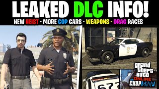 LEAKED UPCOMING GTA ONLINE DLC  New Heist New Police Cars New Weapons Christmas Events amp MORE [upl. by Acisey]