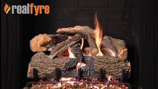 Real Fyre Charred Evergreen Oak Gas Log Set [upl. by Lednar272]