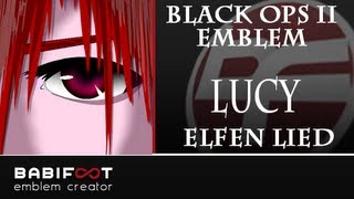 COD Black Ops 2 Emblem Tutorial  Elfen Lied Lucy [upl. by Castle]