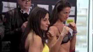 SUSI KENTIKIAN v SIMONA GALASSI  OFFICIAL WEIGH IN FROM STUTTGART WOMENS BOXING [upl. by Kired]