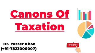 Canons Of Taxation [upl. by Dambro]