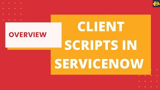 1 Client Scripts in ServiceNow  Overview [upl. by Barbara-Anne]