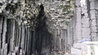 Inside Fingals Cave on the island of Staffa Scotland [upl. by Yaluz]