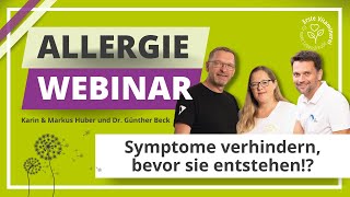 Heuschnupfen Pollenallergie LIVE Allergie Webinar mit Dr Günther Beck Karin amp Markus Huber [upl. by Akinnor]