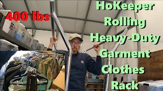 HoKeeper Clothes Rolling Double Clothes Garment Rack [upl. by Attayek]