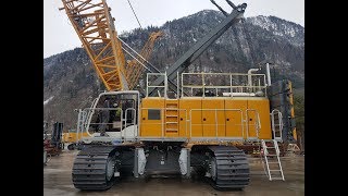 Liebherr HS 8130 HD  Testhub mit 20 Tonnen Last auf Testgelände  Lifting 20 tons [upl. by Xylon]