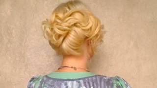 French twist hairstyle for long hair Wedding prom updo Coiffure facile a faire Chignon cheveux longs [upl. by Aicat]