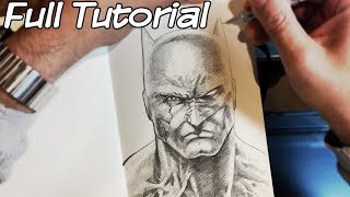 Full tutorial How to Draw Batman with Pencil [upl. by Rollins595]