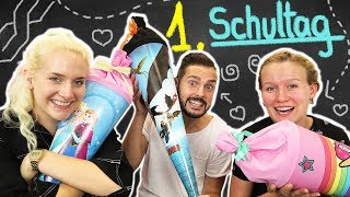 GESCHENKE ZUM 1 SCHULTAG  Was ist in KAAN NINA amp KATHIS Schultüte zur Einschulung Back to School [upl. by Asert]