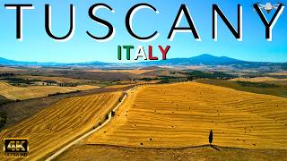 Tuscany Italy  4K Drone Cinematic Scenery Travel Vlog  Relaxing Music Video [upl. by Halliday]