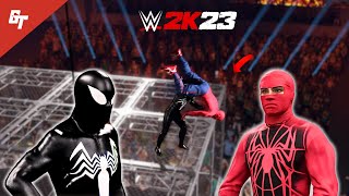 WWE 2K23 Human Spider Man vs Symbiote Spidey  Hell in a Cell [upl. by Januarius]