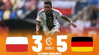 Germany vs Poland  What a Game  Highlights  U17 European Championship Semi Final 30052023 [upl. by Atteuqaj249]