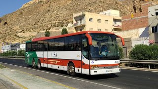 Circulación N 340 autobús 5617 Alsa Setra S317 UL M301 ex 1912 Alsina Graells  Almería Agosto 22 [upl. by Idonah]