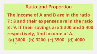 Ratio and Proportion  Question 41 [upl. by Adianez]