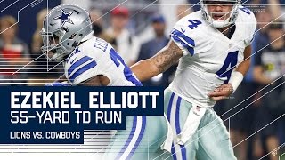 Ezekiel Elliott Takes Off On 55yard TD Run  Lions vs Cowboys  NFL Week 16 Highlights [upl. by Lesna731]