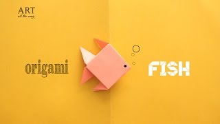 DIY Simple Origami Fish  Paper Craft Tutorial [upl. by Allecnirp]