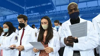 Columbia Med Students Recite New Hippocratic Oath [upl. by Ynnoj149]