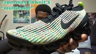 Nike Air Vapormax Flyknit 3 “Multicolor” On Foot Review AJ6900 006 [upl. by Urbannai]