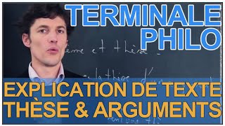 Lexplication de texte  la thèse amp les arguments  Philosophie  Terminale  Les Bons Profs [upl. by Vivica]