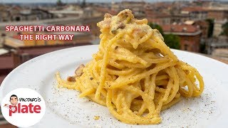 How to Make SPAGHETTI CARBONARA Approved by Romans [upl. by Purington493]