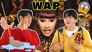 Cardi B  WAP feat Megan Thee Stallion  Official Music Video KOREANS REACTION VIDEO  Peach Korea [upl. by Zarla]