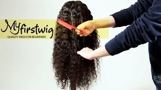 Wig Care 101 How to detangle your curly wig  Myfirstwigcom [upl. by Sanoj]