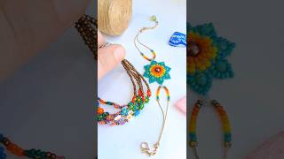 Çiçeklerr çiçekler 🌻iki modelinde yapım video linkini açıklamaya ekliyorum 👍 jewelrytutorial diy [upl. by Bena]