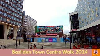 Basildon Town Centre 2024  Here We Go Walks  4K HD [upl. by Nyrak]