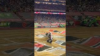 Amazing stunt GONE BAD😱 The ROD RYAN SHOW monster truck at 2024 Houston Monster Jam [upl. by Eirruc187]