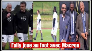 Fally ipupa joue au football avec Emmanuel Macron et plusieurs célébrités Pour un œuvre caritative [upl. by Pisarik]