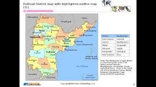 Andhra Pradesh Editable Map [upl. by Ellehcyar]