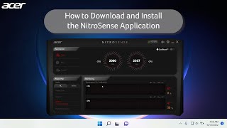 How to Install NitroSense [upl. by Nwadrebma]