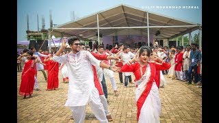 পহেলা বৈশাখ ১৪২৫ । 4K । Flashmob । AIUB । Dancing  Pohela Boishakh Theme  SHAH RIF AT [upl. by Htiduy]